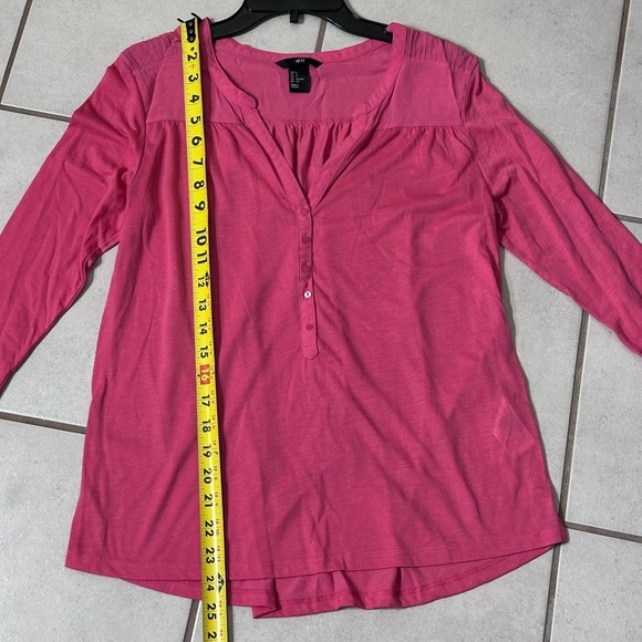H&M Women Casual 3/4 Sleeve Pink Blouse Size S. - Picture 6 of 7
